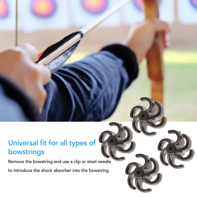 4Pcs Archery Bow String Stabilizer Rubber Recurve Compound Bow Bowstring