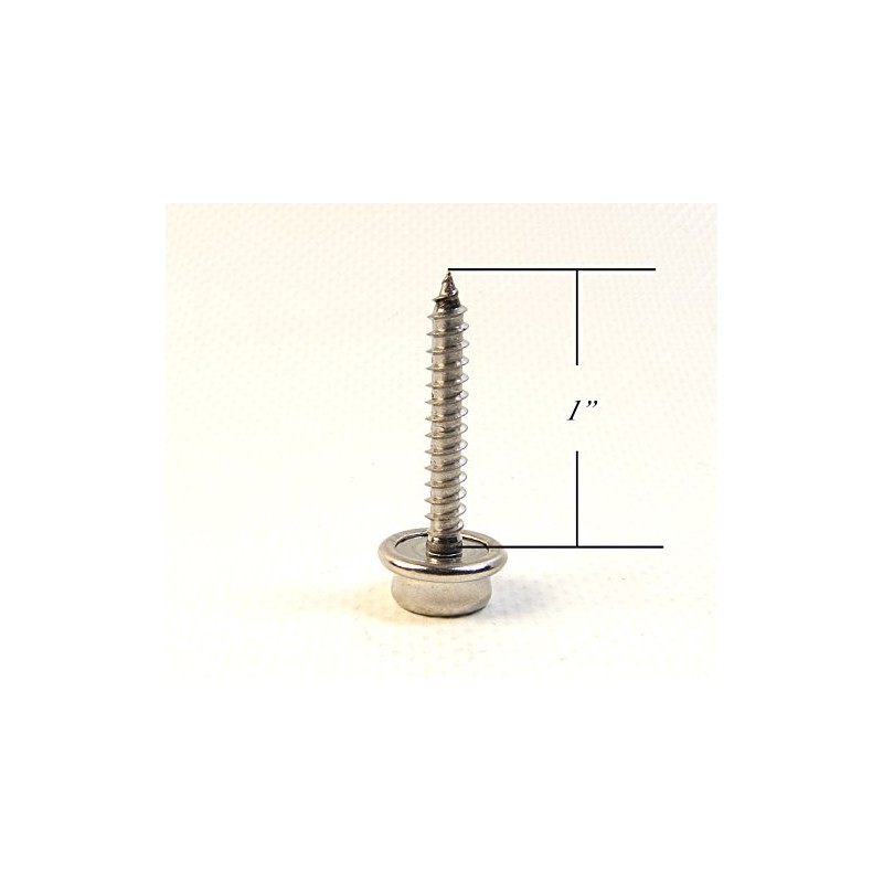Snap Screw Stud, 1" Inch Stainless Steel Screw #8, 10