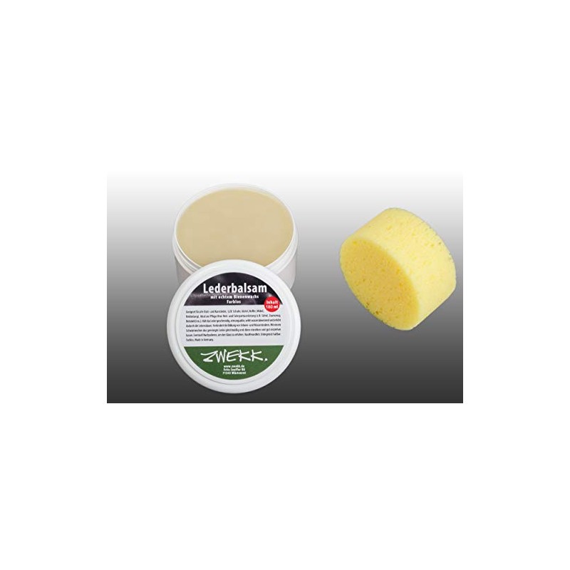 Zwekk© Beeswax Leather Balm – Clear – Incl. Sponge