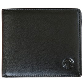 LINDENMANN Men's Leather Wallet, black