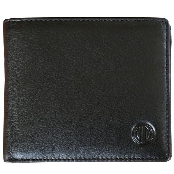 LINDENMANN Men's Leather Wallet, black