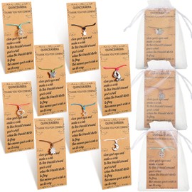 48 Sets Quinceanera Wish Bracelet Quinceanera Favors for Guests Quinceanera Favors Make Wish Bracelet Sweet 16 Bracelet Wish Bracelet Bulk String