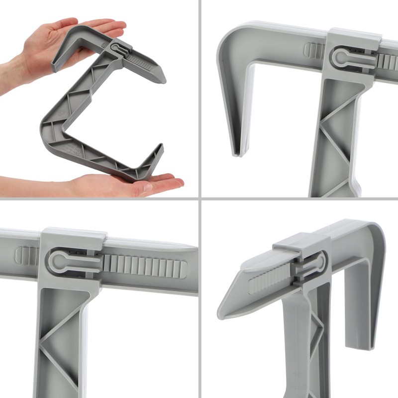 KADAX Flower Box Bracket, No Drilling, Balcony Box Holder Set,