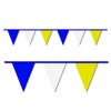 Ziggos Party Blue, White and Yellow Triangle Pennant Flag 100