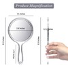 Queekay Klar Doppelseitig Handspiegel 1x/2x VergrÃ¶Ãerung Spiegel mit Griff Kosmetikspiegel