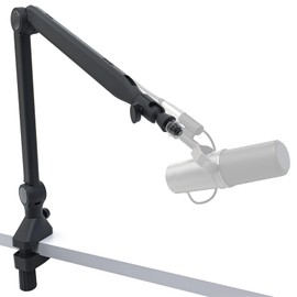 BA-30 Microphone Boom Arm - 360° Adjustable Studio Arm with 360° Rotation, with 3/8'' 5/8'' Thread for Podcast, Streaming,Mic Boom Arm Black