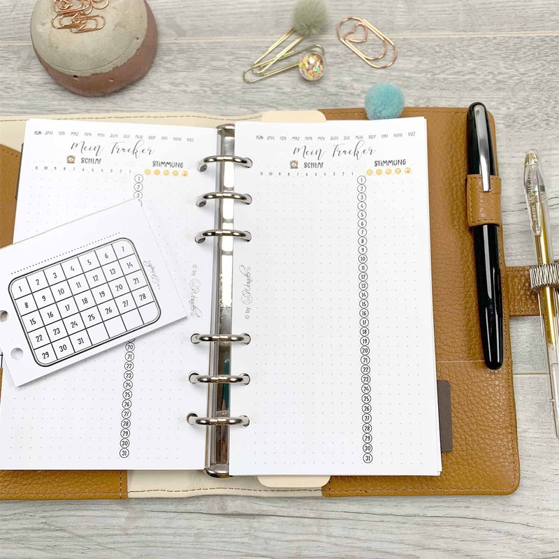 SinnWunder® Habit Tracker Lists for Sleep and Mood - Fits