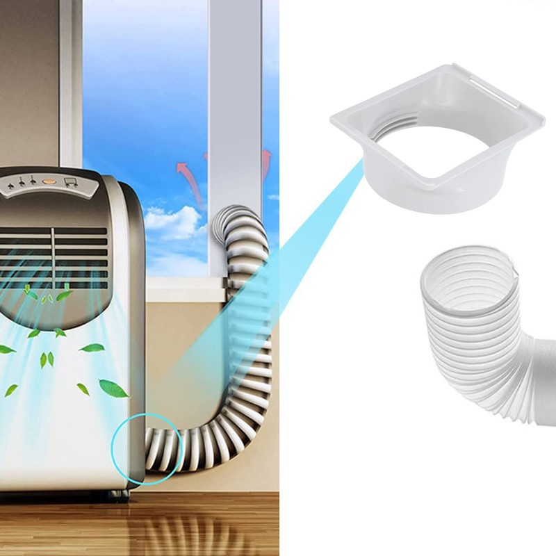 Universal Thread Air Conditioner Exhaust Hose Coupler Square to Round