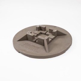 Crawl Space DIY - 18" Round PolyBase Crawl Space Support Precast Footer - 21000 Pounds Load Capacity - Installation Made Easy - 43% Lighter Than Concrete Blocks - Poly Footer Only