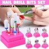 7 Pcs Nail Drill Bit Set Tungsten Carbide Diamond Nail