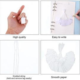 200 Price Tags,White Writable Merchandise Hang Tags, Price Labels with String, Marking Tags, Display Labels for Product, Jewelry, Clothing
