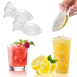 HyzaPhix Lemon Squeezer Lemon Juicer Acrylic Lemon Slice Squeezer Manual juicer Fish Shape Hand Juicer Kitchen Gadgets for Orange Lemon Lime Pomegranate Citrus (2)