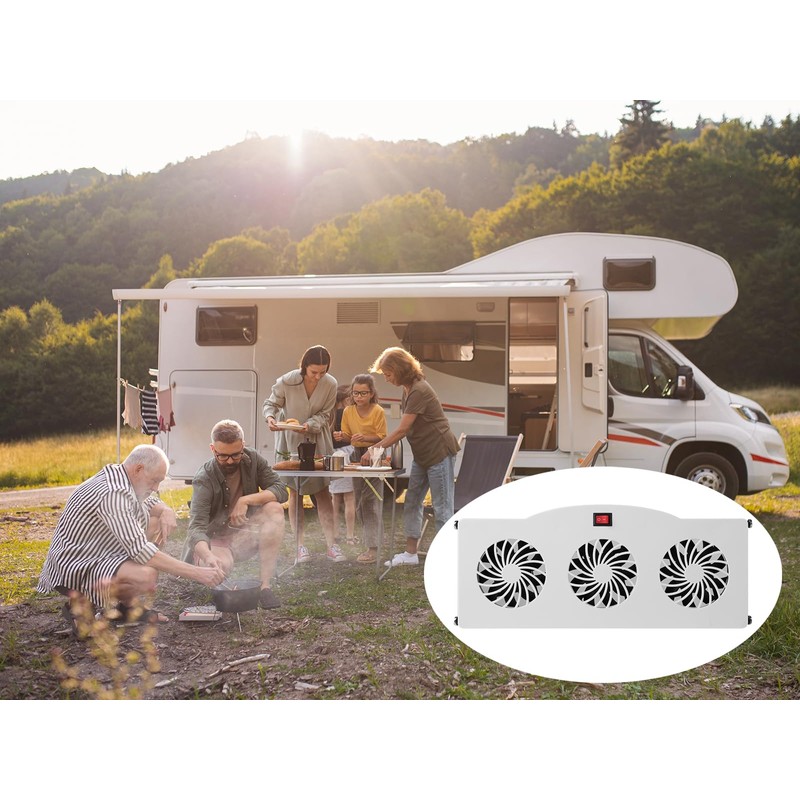 Makevivi 12V RV Refrigerator Fan, RV Fridge Fan for Efficient