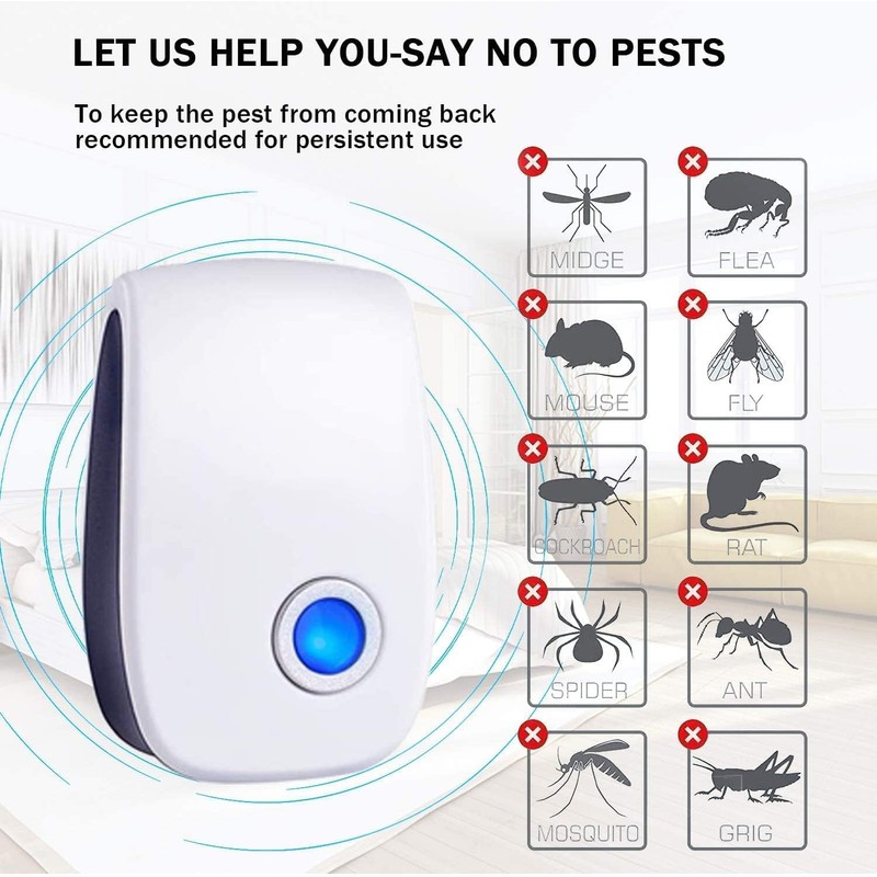 Upgraded Pest Control Repeller 6 Packs, Electronic Pest Repellent, Insect