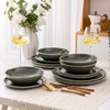 AmorArc Ceramic Dinnerware Sets,Handmade Reactive Glaze Plates and Bowls Set,Highly