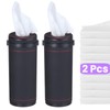 2 Pcs Car Tissues Cylinder Leather Round Tissues Container Car