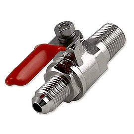 Bev Rite 1/4" Threaded MFL Air / CO2 Shutoff Valve-1/4 NPT x, Silver