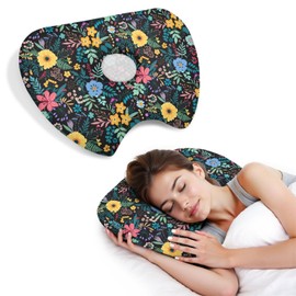 Ear Piercing Pillow for Side Sleepers with Washable Cover Pillows with Holes for Ear Pain,Donut Pillow for Adults CNH Ear Pain Relief Pressure Sores Ear Pillow with Hole in Center