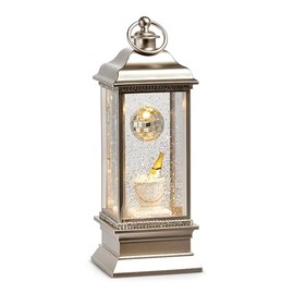 Raz Imports Champagne Celebration Animated Lighted Water Lantern, 11.5-inch Height, Christmas Decor