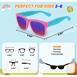 EAONE 18 Pack Kids Sunglasses Bulk Party Favors for Girls Boys Aged 3-8, Summer Beach Sunglasses with UV Protection