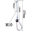 Aqbau Set of 2 Swing Hooks M10 Carabiner Hook Swing