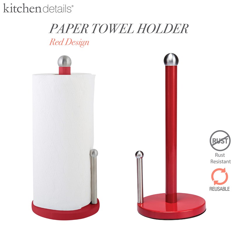Kitchen Details Paper Towel Holder in Red