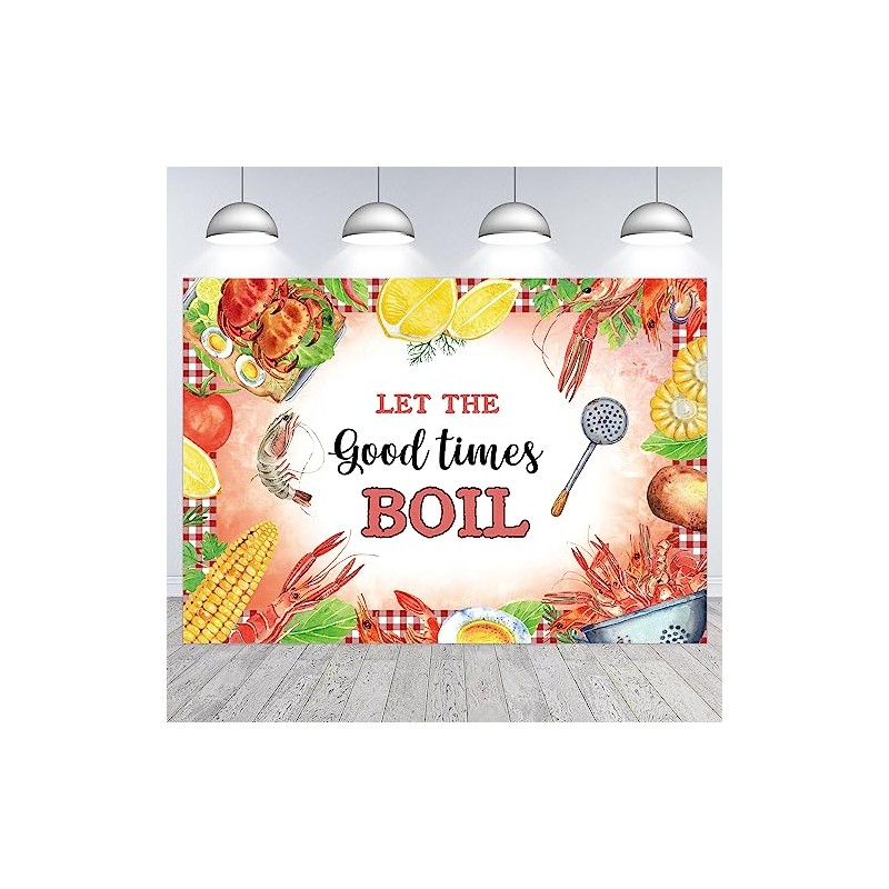 5×3ft Crawfish Boil Sea Backdrop Let The Good Times Boil