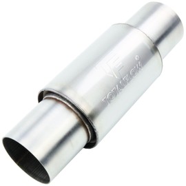TOTALFLOW 22016 Straight Through 2-1/2 Inch Universal Exhaust Muffler | 304 Stainless Steel | 2.5 Inch Inner Diameter Inlet/Outlet
