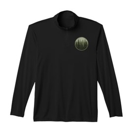 Trees Wildlife Nature Vintage Forest Performance Quarter-Zip Top