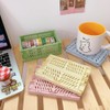 Pack of 6 Small Plastic Folding Boxes, 15 x 10