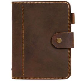 Leather A5 binder planner, Refillable leather journal, Leather notebook, A5 ring binder, Custom gift for him, Leadership Gifts, Corporate Gifts for Clients (Brown)