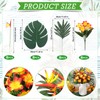 Hotop 8 Set/ 32 Pcs Artificial Tropical Flower Bouquets Bulk