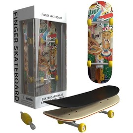 YILUYUANLANOPR Wooden, pro Fingerboard 29mm Mini handboard、Premium Fingerboard Ideal for Dexterity maneuvers (Breakfast)