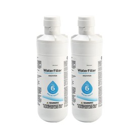 Anwangda Refrigerator Water Filter, Universal External Fridge Water Filter,LT1000P Refrigerator Water Filter,Water Filter Home Remover White for Kenmore9980 (White 2pcs)