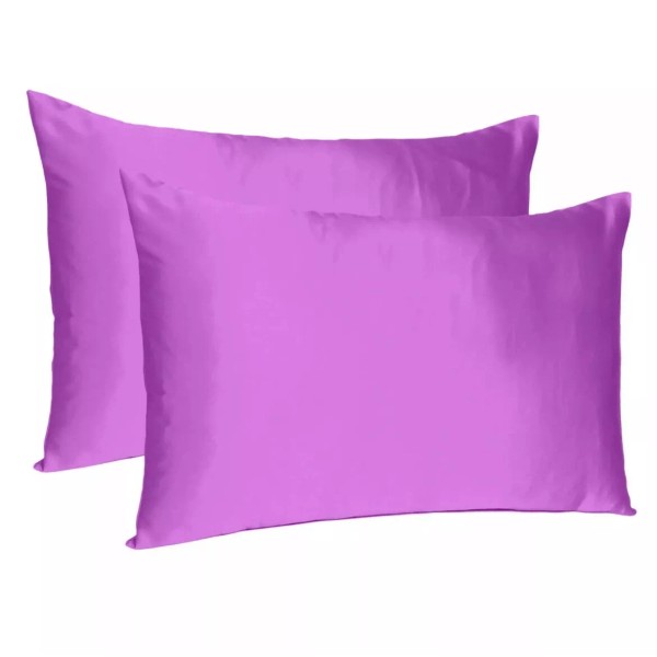 Oussum Set of 2 Silky Satin Pillowcase Pillow Case Cushion