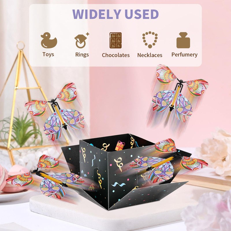 Butterfly Gift Box, Confetti Gift Box, Surprise Gift Box, Explosion