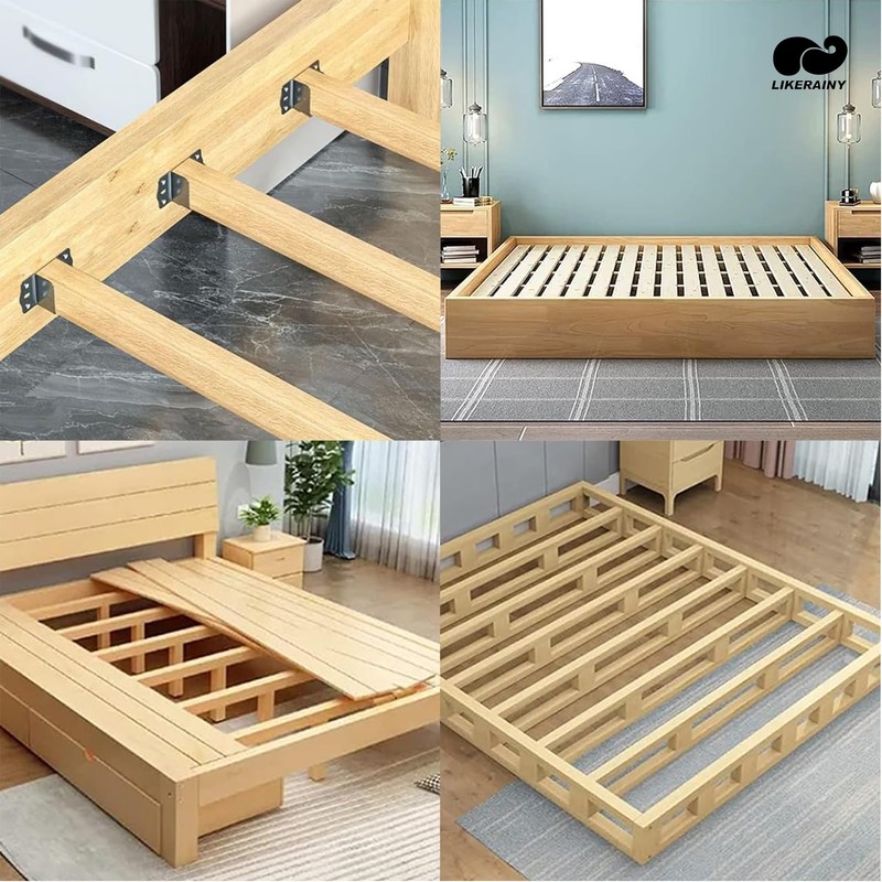 LIKERAINY Centre Support Bed Connector Bed Fitting Wooden Beam Suspension