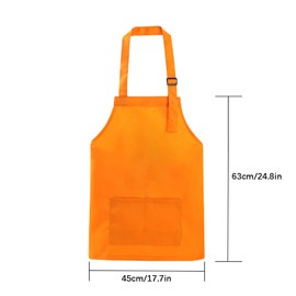 Pack of 2 Children's Apron Children Adjustable Cooking Apron Child Painting Apron Cooking Apron Children Boys Girls for Kitchen Garden Aprons for Cooking Baking Painting Crafts (for 9-12 Years) (Blue