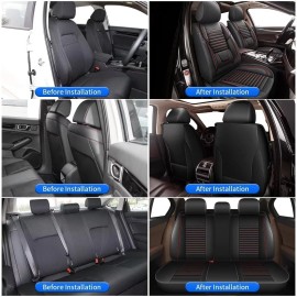 Unbranded FOR Nissan Murano 2011-2023 Front Rear Car 5-Seat Covers Leather Pad Accessories