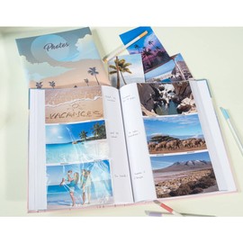 Exacompta - Ref 62332E - Sunset Photo Album - 225 x 220mm in Size, 100 Pages with Plastic Pockets, Holds Up To 200 Photos - Matt Laminated Trendy Pattern Cover