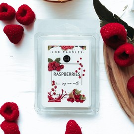 3 Pack Raspberries Raspberry Scent Wax Melts Tarts Made in USA Fragrance Luxury Premium Soy 3 2.4 ox Clean Ingredients Essential Oils Hand Poured Cubes Candle Fruit Scented