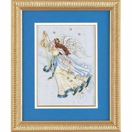 Dimensions Needlecrafts 6711 Counted Cross Stitch, Twilight Angel , Gold, By the yard