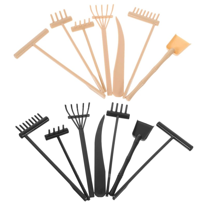 Abaodam 3sets Garden Kit Zen Garden Accessories Mini Rakes for