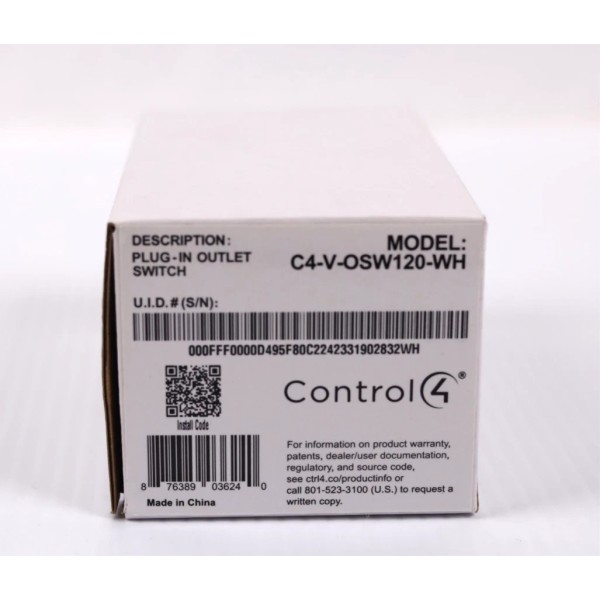 Control4 C4-V-OSW120-WH Plug In Outlet Switch (White) r347