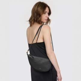 Kattee Crossbody Purses for Women, Leather Sling Bag, Small Women's Shoulder Handbags with Adjustable Strap, Black