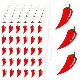 1200PCS Red Chili Stickers,Chili Cook Off Decoration,Spicy Stickers Self Adhesive Peel and Stick, Red Chili Peppers Sticker for Scrapbooking Chili Cook Off Decoration DIY Calendar Crafting