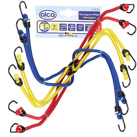alca Bungee Cords Elastic Stretch Luggage Straps Set of 6 With Metal Hooks Stretchable 8810602