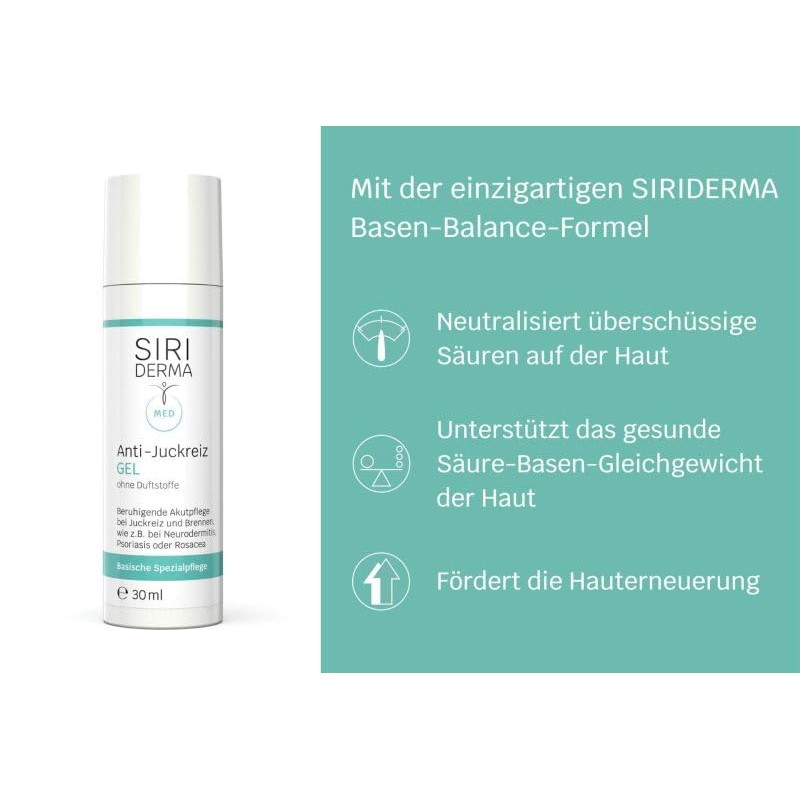 SIRIDERMA Anti-Itching Gel | Basic Skin Care | Soothing Acute