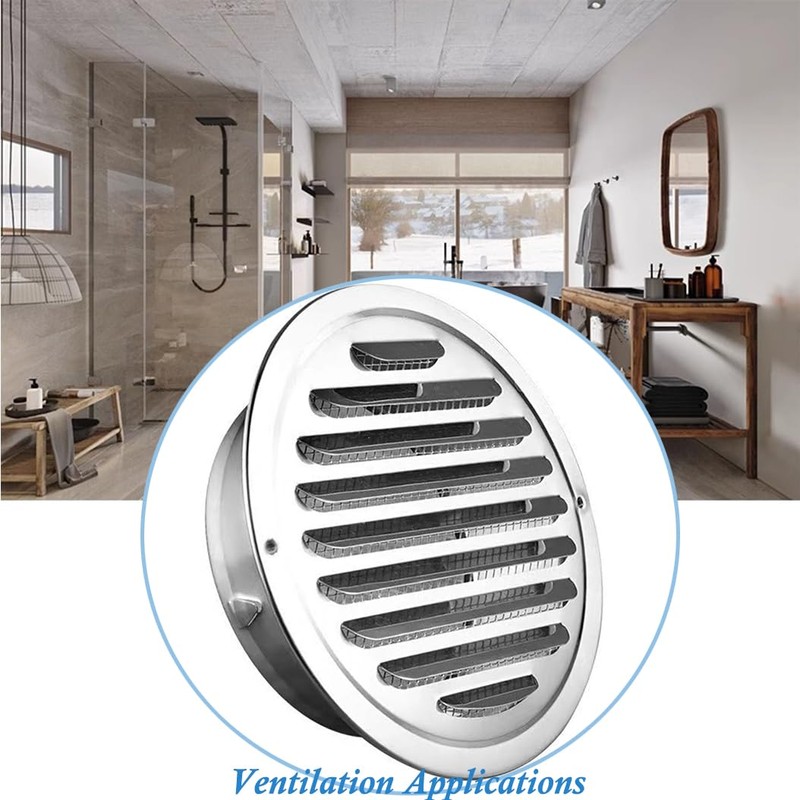 5 Inch Round Vent Cover, Stainless Steel Air Vent Built