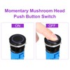 DMiotech 2Pcs 12mm Push Button Switch, IP65 1NO 12-24V 3A